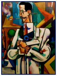 Portrait Paul Alexander Modern Art Amadeo Cardoso Counted Cross Stitch Pattern - Picture 1 of 4