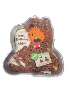 Molde para sartén para pasteles Wilton ALF vintage 1987 con instrucciones e inserto facial - Imagen 1 de 4