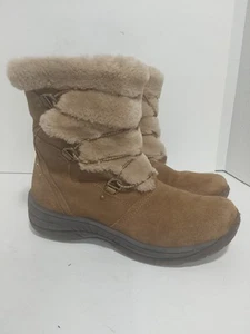 BARETRAPS BROWN LEATHER FAUX FUR SIDE ZIP LADIES 9M BOOTS - Picture 1 of 5