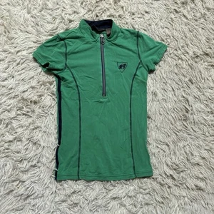 Girl’s Green Goode Rider Short Sleeve Horseback Riding Shirt - Picture 1 of 7
