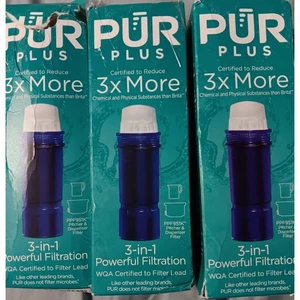 PUR Plus Water Filters (Qty 3) Open Box NEW 3 in 1 Powerful Filtration - Picture 1 of 2