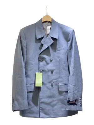 GUCCI wool gabardine tailored jacket/ size 48/ wool/ gray/ 736770 - Image 1 of 4