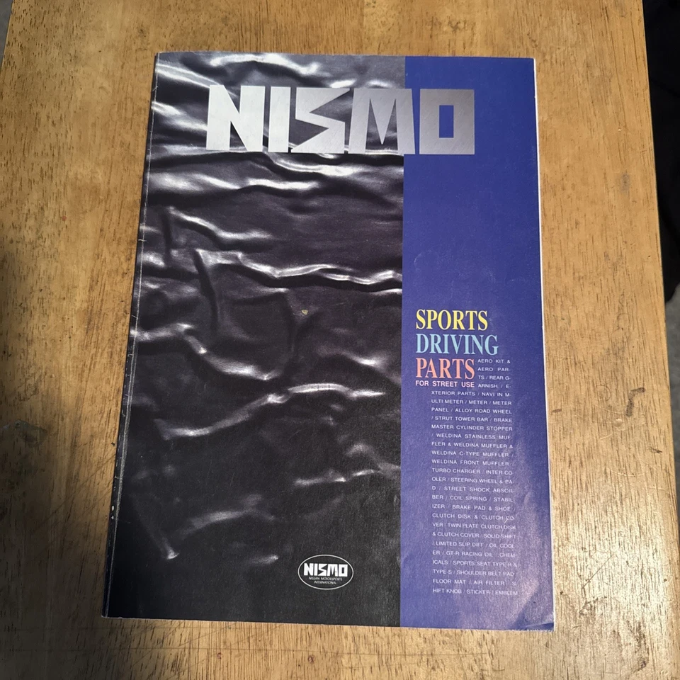 Nismo Old Logo Brochure Parts Rare S13 R32 R33 JDM RB26 SR20 S14 Silvia Skyline - Image 1 of 3