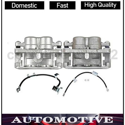 4 件前卡钳和前制动软管线适用于 2000 GMC Sierra 1500 育空 — 第 1/4 张图片