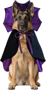 Vampire Cloak Dog Costume Large Breed, Devil Cape Halloween Outfit for Big Dogs - Picture 1 of 38
