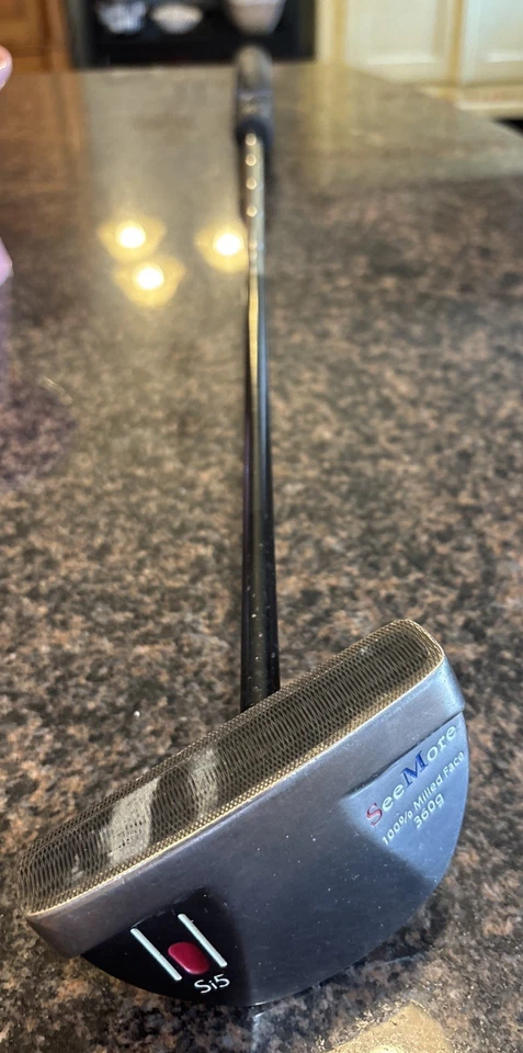 SeeMore Si5 putter RH fresado face martelo 34” 360g offset SuperStroke - Imagem 1 de 4