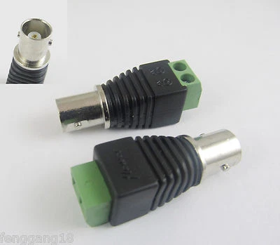 10x Coax CAT5 To CCTV Coaxial Coax Camera BNC Female Jack Video Balun Connector - Image 1 of 4