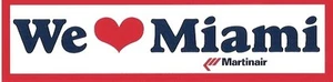 Baggage Label - Martinair - We Love Miami - Sticker (BL320) - Picture 1 of 1