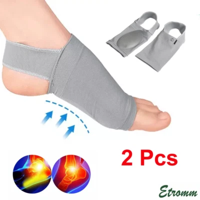 Compression Arch Support Plantar Fasciitis Gel Pad Brace Sleeve Ankle Foot Wrap - Image 1 of 4