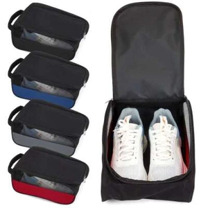 Portable Golf Shoe Holder Bag Breathable Zipper Nylon Sports Carrier Pouch - Picture 1 of 16