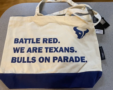 BRAND NEW LogoBrands Houston Texans Favorite Things Canvas Tote Bag Cover