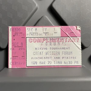 Boxing Tournament At The Fabulous Forum Boxing Event Ticket Stub March 1989 - Picture 1 of 2