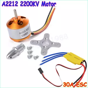 RC 2200KV Brushless Motor A2212-6T + ESC 30A Brushless Motor Speed Controller - Picture 1 of 5