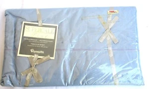 WAMSUTTA..PERCALE..TWIN..BLUE GRAY..200 THREAD COUNT..FLAT..SHEET..NEW - Picture 1 of 2