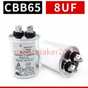 CBB65 8 uF 8uf 8 mfd Air conditioner Compressor Capacitor - Picture 1 of 6