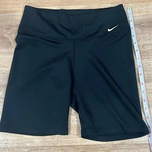 Nike Pantalones Cortos Atléticos Negros Cintura Alta Talla M Dri-fit - Imagen 1 de 4