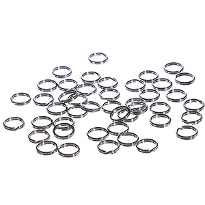 10mm Heavy Weight Split Rings Thick Steel Keyrings Splitring Jump Loop Key Links - Picture 1 of 11