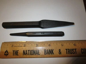 SK Hand Tools 6594 5/16" Cape Chisel, Plus 6912 Center Punch 3/8" - Picture 1 of 4