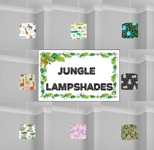 Pantalla de lámpara de dormitorio jungla para niños sombra de luz ¡más de 40 diseños! 20 cm x 18,5 cm - Imagen 1 de 42