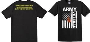 HUNTER ARMY AIRFIELD*SAVANNAH-GEORGIA*2-SIDED SHIRT*VINYL*OFFICIALLY LICENSED - Picture 1 of 9