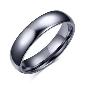 4mm/6mm Tungsten Carbide Wedding Couple Rings Men Women Silver Jewelry Size 5-14 - Picture 1 of 12