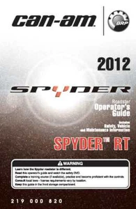 Libro manual del propietario Can Am Spyder RT 2012. - Imagen 1 de 12