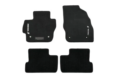 Mazda 3 Black Carpet Floor Mats W/ Logo Set 0000-8B-L65 OEM Genuine New - Image 1 of 4