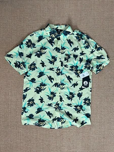 Volcom Classic Fit Green Short Sleeve Button Front Shirt with Pocket Size XL - Picture 1 of 1