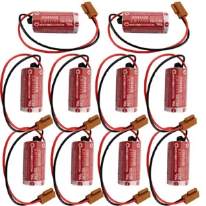 10x Maxell ER17/33 3.6V Battery PLC Industrial Control Battery 2/3A +Brown plug - Picture 1 of 2