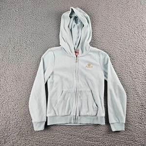 Juicy Couture Hoodie Kids Size 7 Blue Hooded Full Zip - Picture 1 of 8