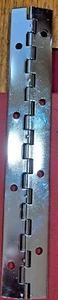 BISAGRA PIANO ACERO INOXIDABLE PULIDO PRETALADRADO 10" ABIERTO 1 1/2" - Imagen 1 de 2