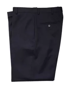 Austin Reed Dress Pants Navy Blue Super 100s Wool Flat Front Men's Size 33 X 30 - Picture 1 of 2