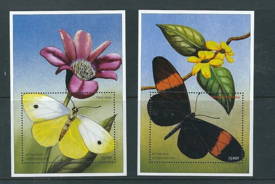 Central African republic SC # 1402-1403 Butterflies . MNH - Image 1 of 1