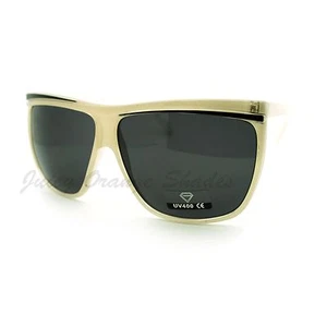 Square Flat Top Oversized Sunglasses Women's Fashion Eyewear - Picture 1 of 14