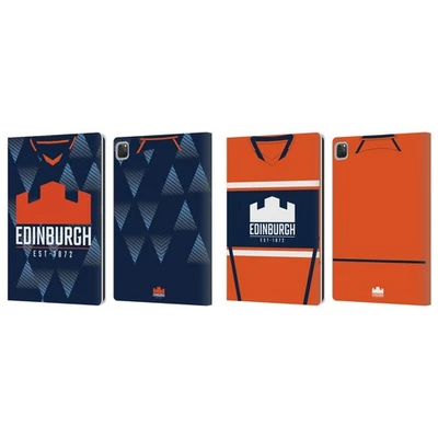 OFFICIAL EDINBURGH RUGBY 2022/23 CREST KIT LEATHER BOOK CASE FOR APPLE iPAD - Image 1 of 4
