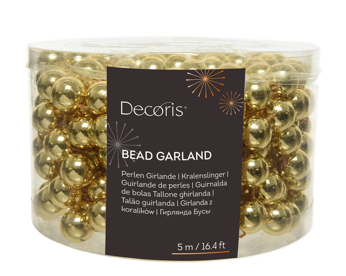 Uposao Perlenband 25 M, 6 Mm – Weiße DIY Perlenkette Für Dekoration, Hochzeit & Weihnachten