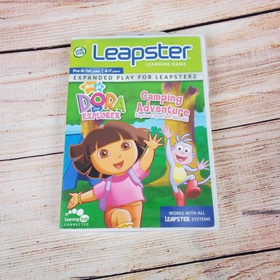 leapster learning game leap frog DORA the explorer camping adventure pre owned - Image 1 of 4
