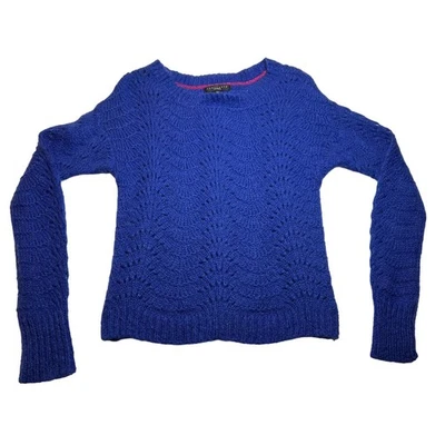 Sanctuary Kidmohair Wool Blend Pointelle Knit Sweater Size Small - Image 1 of 4