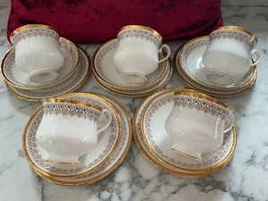 15 Pce Royal Albert Burlington 5xTrio - Cup, Saucer and Tea Plate - Picture 1 of 5