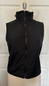 The Limited Gilet Nero Full Zip Cappuccio Chiuso Taglia S Donna Nylon e Pile - Foto 1 di 10