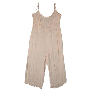 BooHoo Loungewear Pastell Pfirsich Gaze Jumpsuit Gr. 24 gefüttert ärmellos Neu mit Etikett - Bild 1 von 11