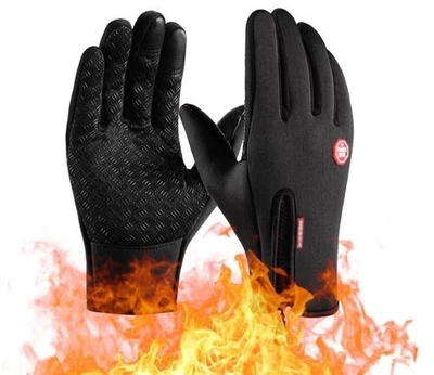 Теплые ветрозащитные водонепроницаемые зимние перчатки с сенсорным экраном теплые варежки мужские женские - Изображение 1 из 4