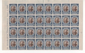 VATICAN - STATE - 1946 - N117 - SHEET - OF - 32 - MNH - Picture 1 of 1
