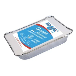 Rechteckige Aluminiumbackform 8 Portionen Mit Deckel 2 Stück - Tiramisu - Bild 1 von 4