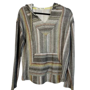 Wallflower, Talla Grande, Gris Chevron Sudadera con Capucha Ligera, Cuello en V, Pullover, Suave - Imagen 1 de 6