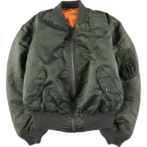 Vintage 1990'S Alpha MA-1 style padded military flight jacket made in the US... - Picture 1 of 16