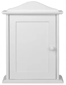 Armoire à clés en Bois avec Porte et 6 Crochets - Blanc - Bild 1 von 5