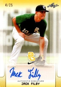 Jack Filby 2017 Leaf Perfect Game National Showcase Auto gelb #/25 #BA-JF1 - Bild 1 von 2