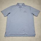 Peter Millar Summer Comfort Polo Shirt Mens XXL Blue Striped Golf Performance