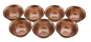 7 Bols A que Ofrece Tibetano Relieve Ø 90mm Cobre Ritual Budista 25696 - Imagen 1 de 3